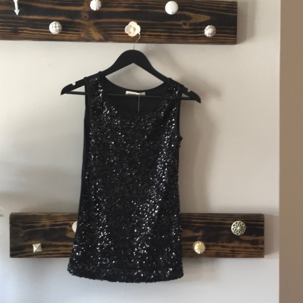 Black Sequin Top